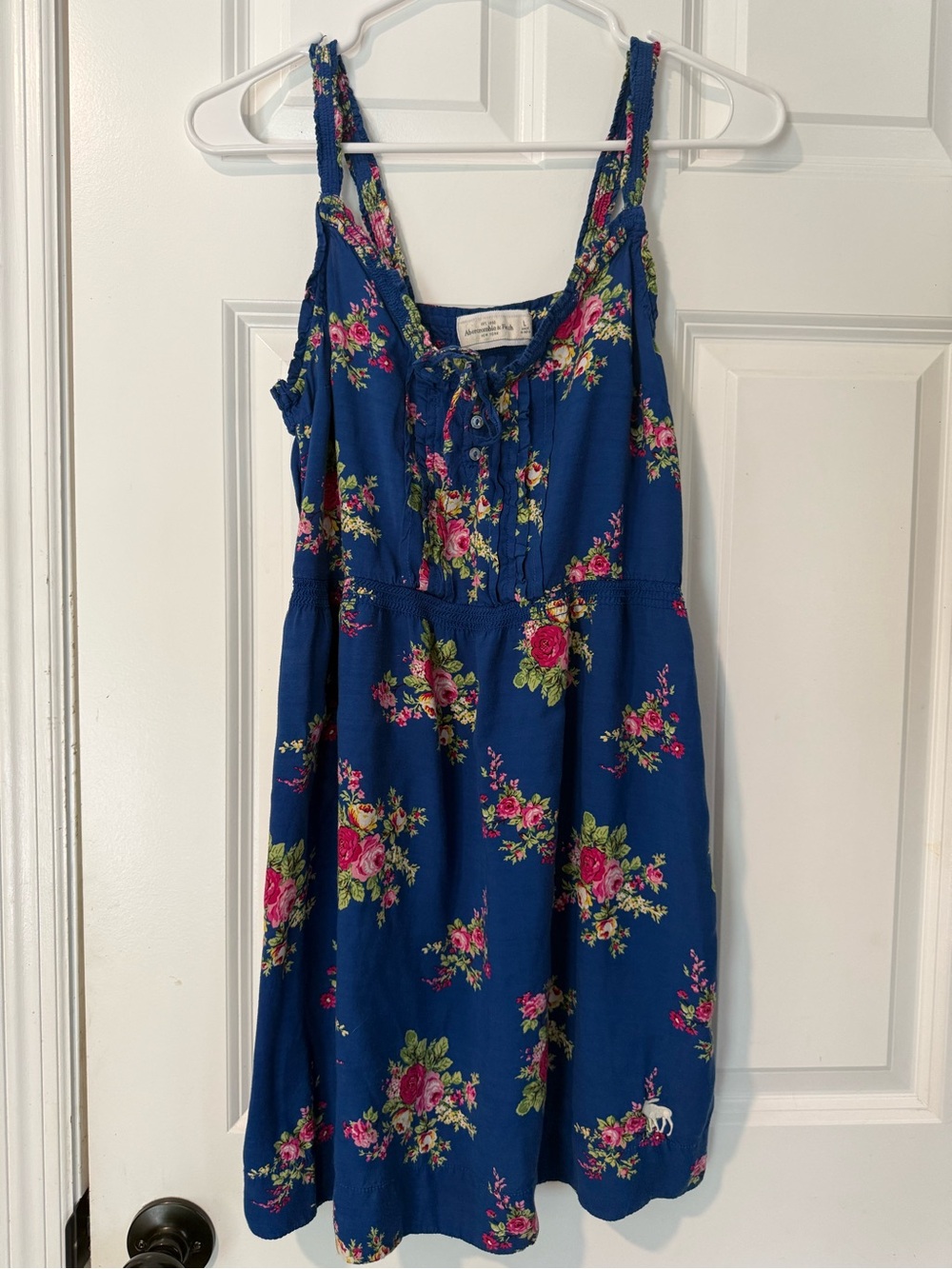 Vintage Abercrombie and Fitch Blue Floral Sundress  - Classic Sleeveless Dress